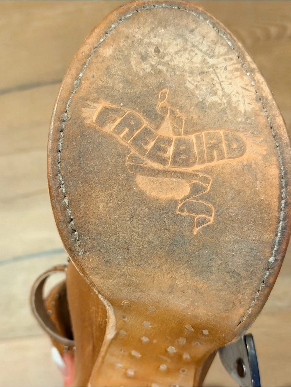 freebird Black and Brown Leather Slip-On Shoe with Embossed Logo